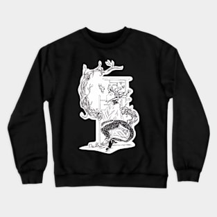 Dragon Kid in Solitude Crewneck Sweatshirt